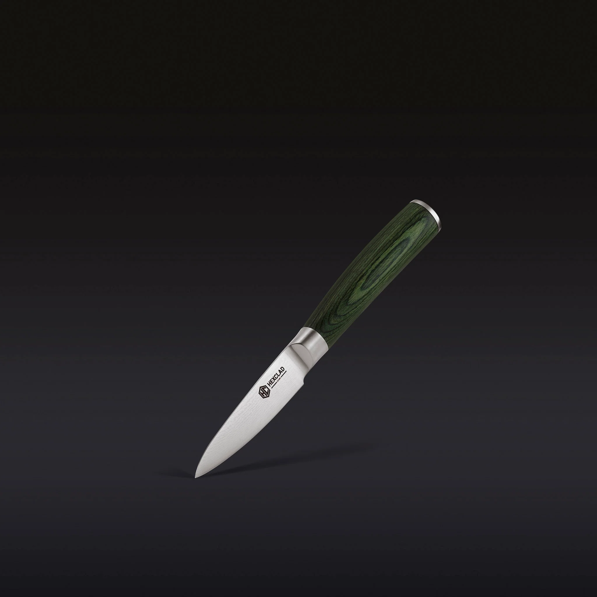 Damascus Steel Paring Knife, 3.5" (Green)
