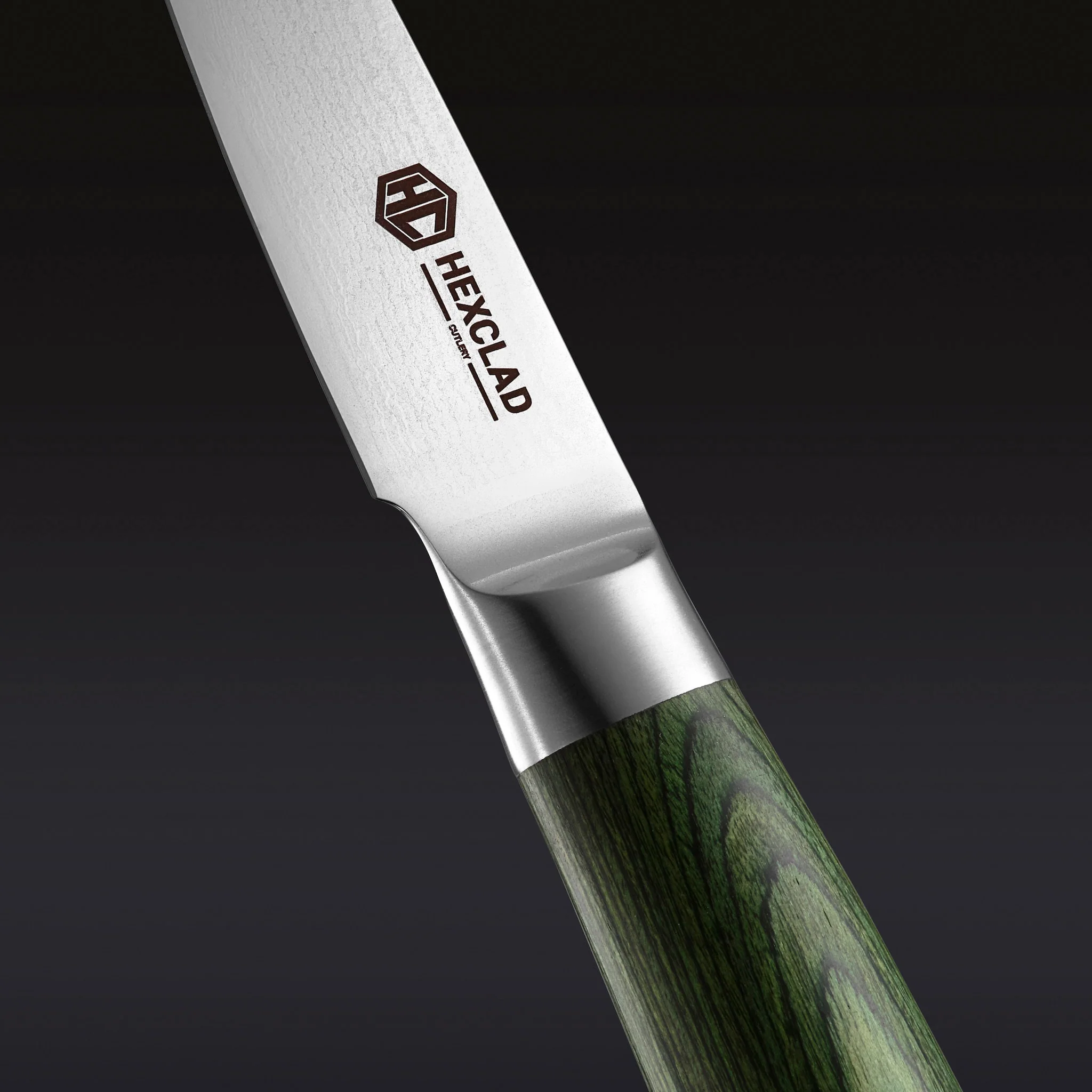 Damascus Steel Paring Knife, 3.5" (Green) - Image 2