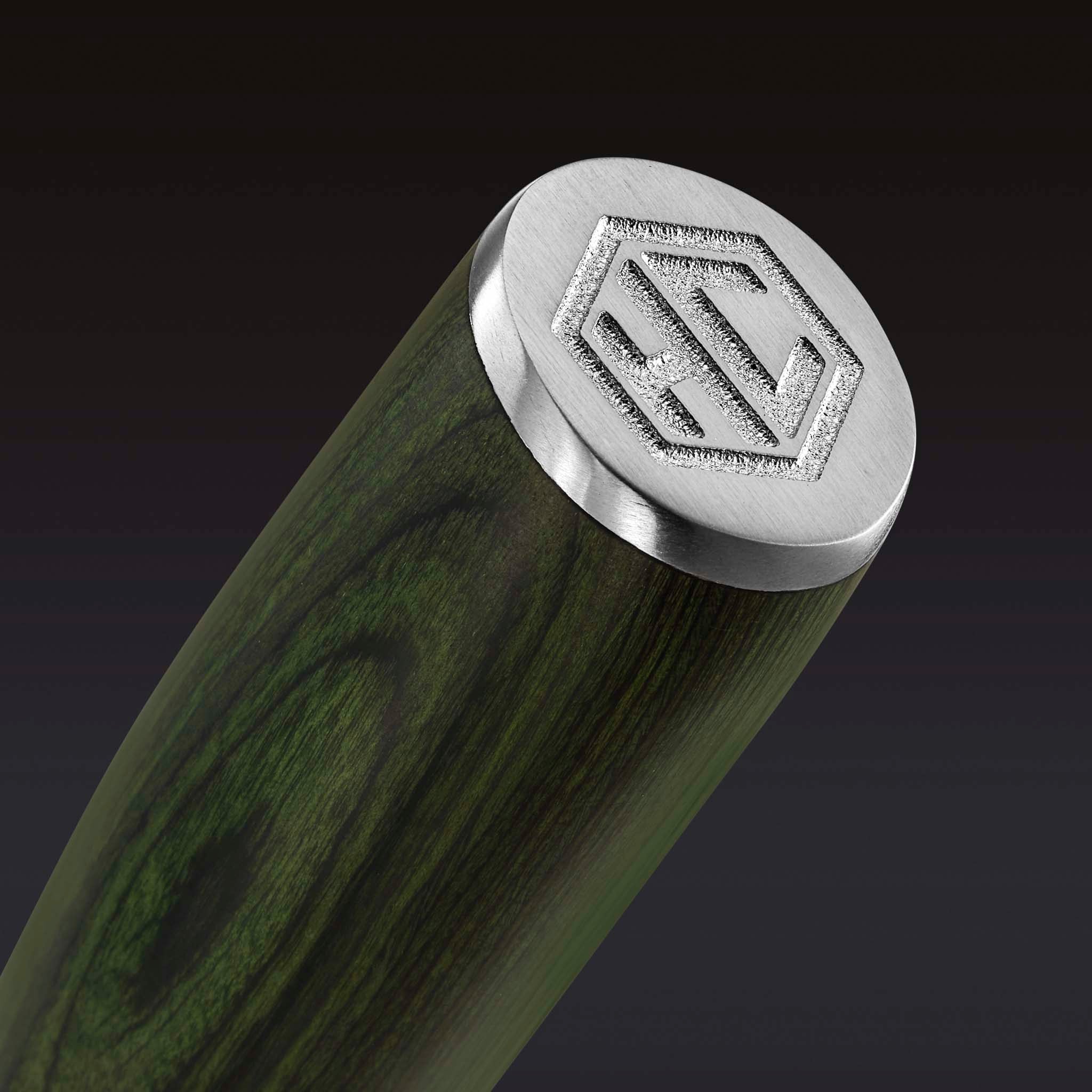 Damascus Steel Santoku Knife, 7" (Green) - Image 3