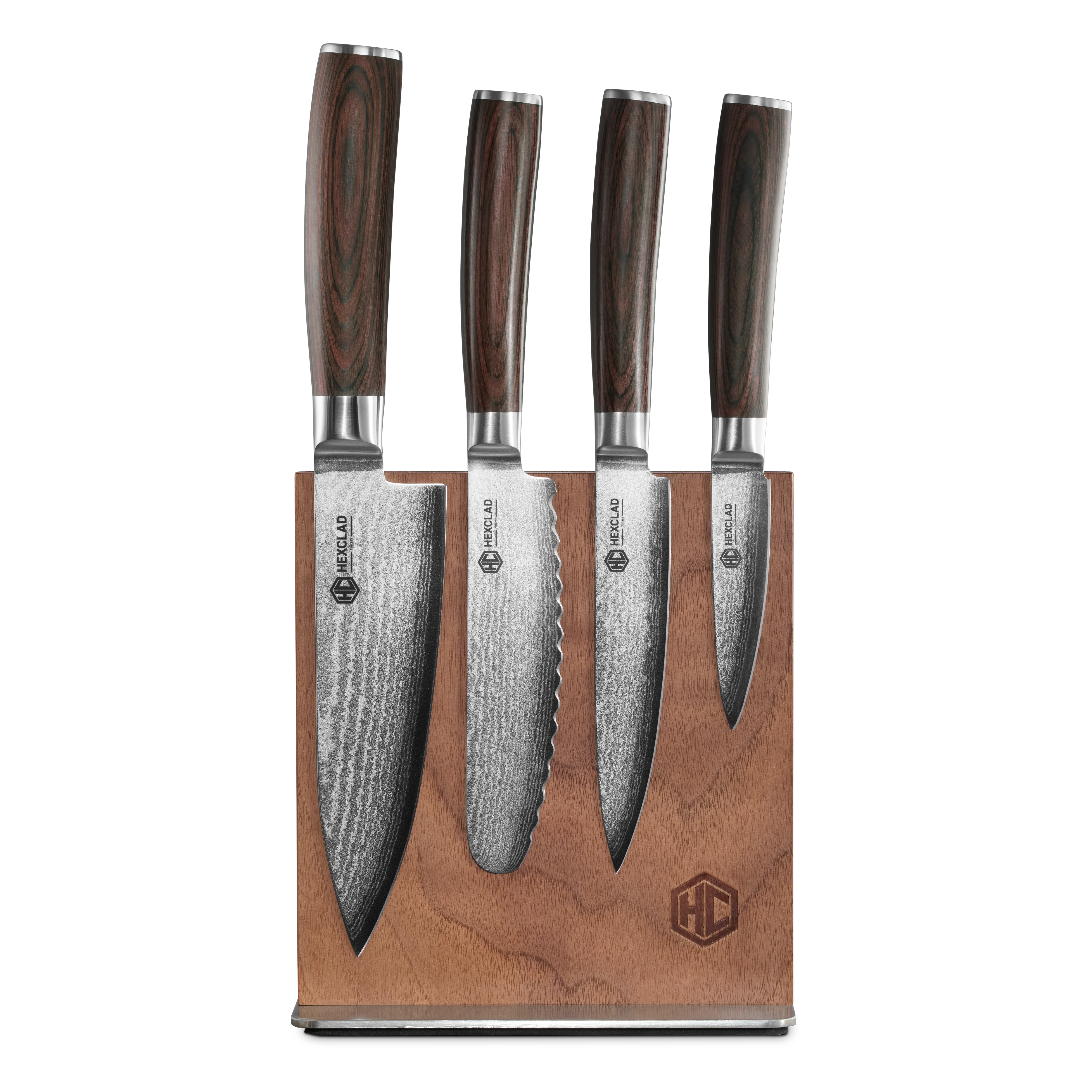 Damascus Steel Studio Knife Set, 5-pc (Espresso) - Image 2