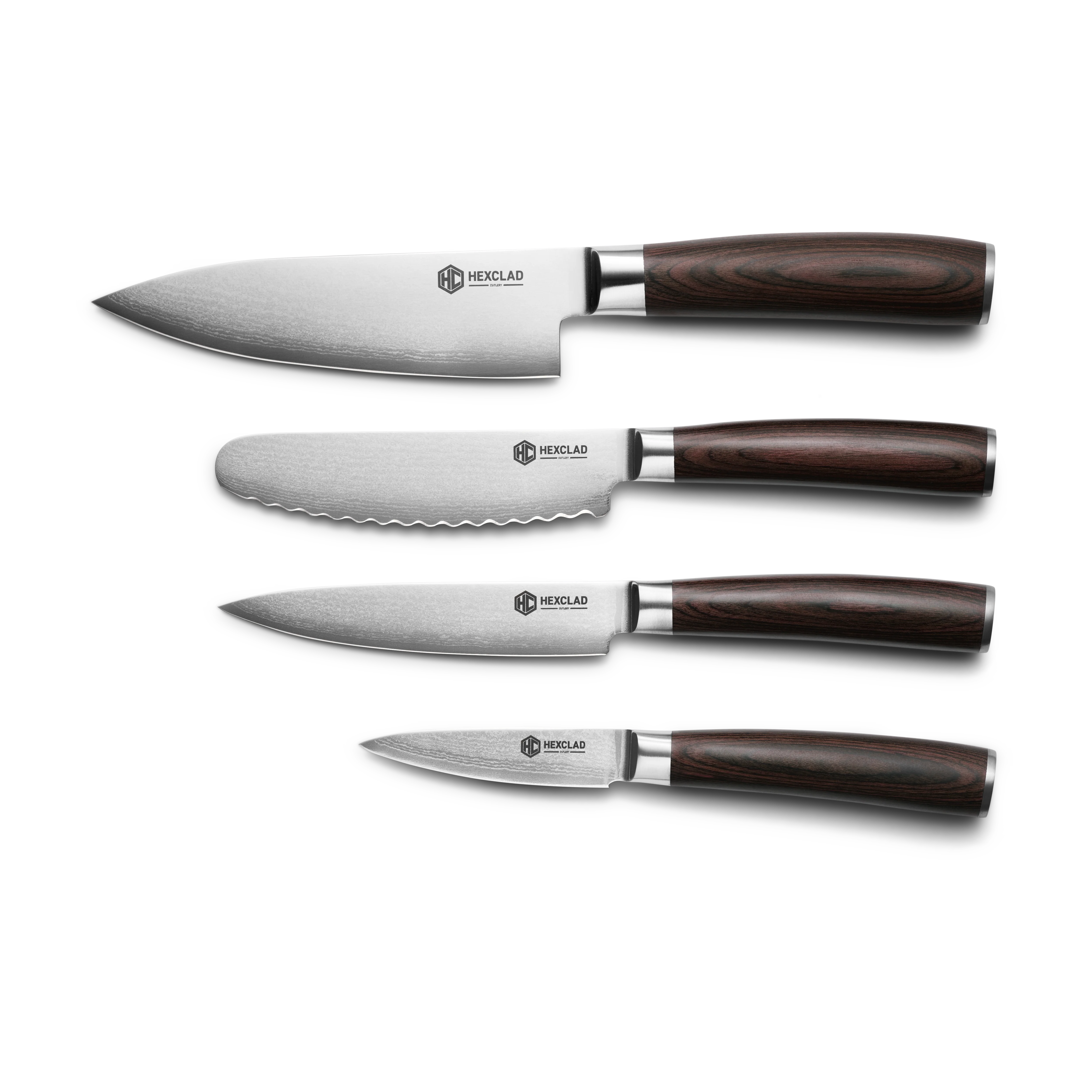 Damascus Steel Studio Knife Set, 5-pc (Espresso) - Image 3