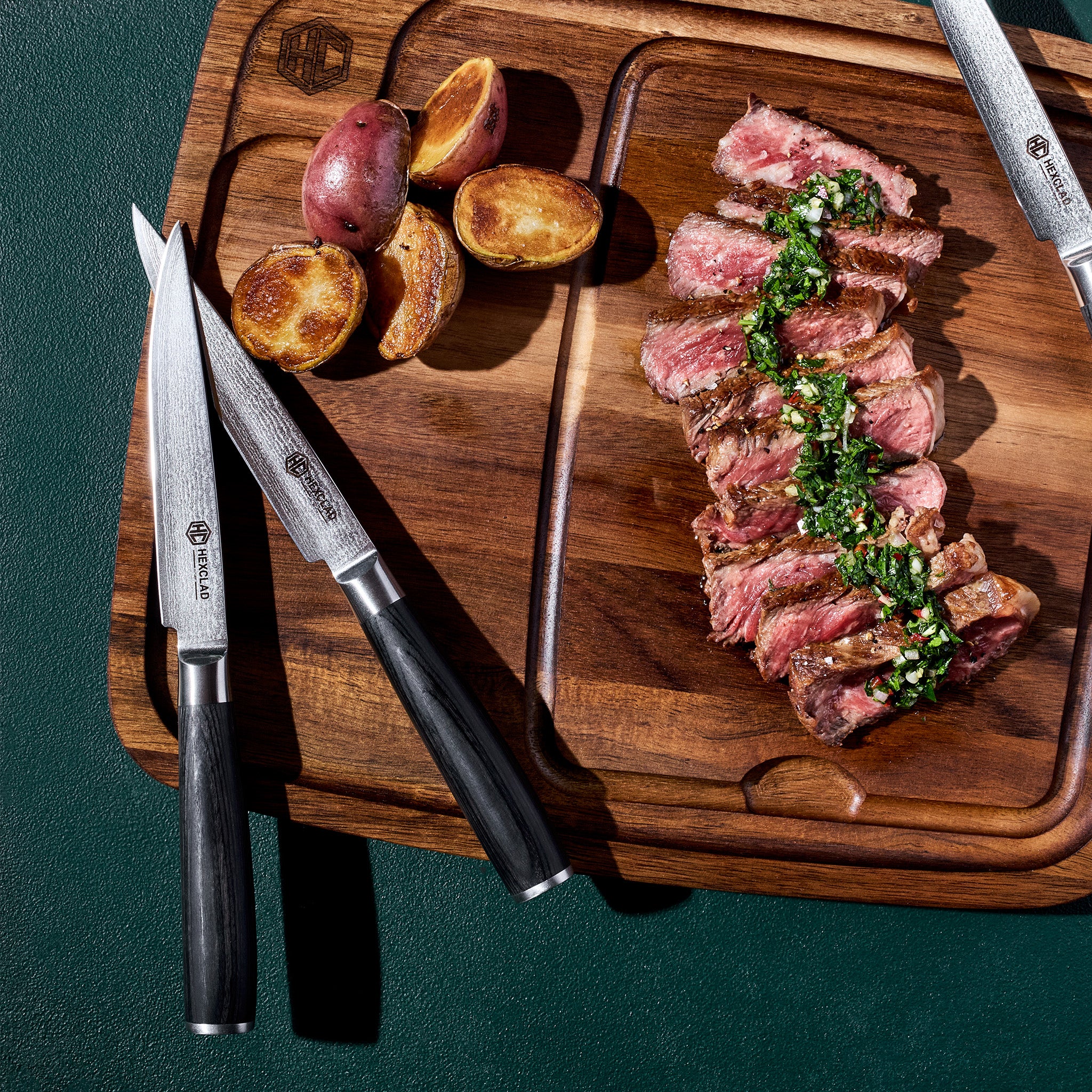Steak Knife & Bistecca Plate Set, 8-pc (Espresso) - Image 6